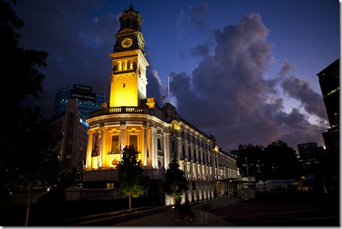 Auckland Town Hall by Night