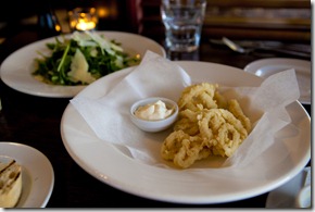 Calamari and Rocket and parmesan salad at Capitol_1280_for_Web