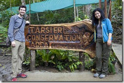 Naoko and I at the Tarsier Conservation Area